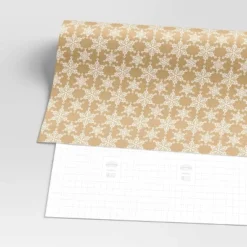 40" 125 Sq Ft Christmas Roll Wrap White Flakes On Brown Kraft - Wondershop™ -Christmas Supplies Store GUEST 770a5904 c3a9 4c34 9027 bb03b8473028