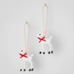 2ct Retro Small Deer Christmas Tree Ornament Set - Wondershop™ -Christmas Supplies Store GUEST 7c0f36db 45f8 4ef9 97b1 4b6255db4cfb