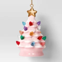 4" Christmas Lit Ceramic Retro Christmas Tree Ornament Pink - Wondershop™ -Christmas Supplies Store GUEST 80151cf8 2871 4f1c aa4b 7df4754ab6d1