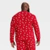 Men's Santa Print Ribbed Long Sleeve Holiday Matching Family Pajama Shirt - Wondershop™ Red -Christmas Supplies Store GUEST 81151f7e ea16 4ef9 a2b8 b605b8f711c4