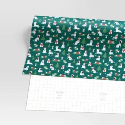 30" 50 Sq Ft Christmas Roll Wrap Illustrated Dogs On Green - Wondershop™ -Christmas Supplies Store GUEST 8370f796 9f97 4ef9 96e3 103c632126b7