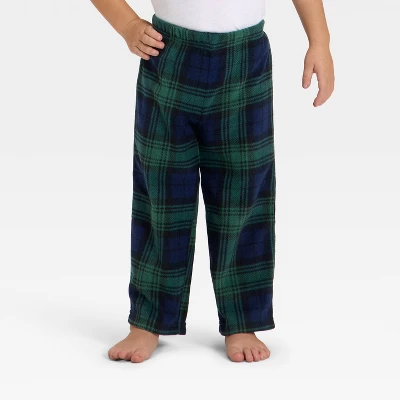 Toddler Plaid Microfleece Holiday Matching Family Pajama Pants - Wondershop™ Navy Blue 3 Toddler Plaid Microfleece Holiday Matching Family Pajama Pants - Wondershop™ Navy Blue