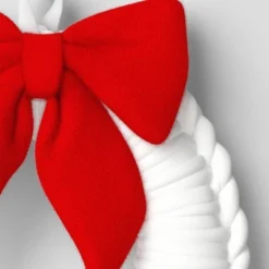 24" Christmas White Tube Yarn Red Bow Wreath - Wondershop™ -Christmas Supplies Store GUEST 87a3cba2 b43c 4f12 b1ea 3e624f9feb48