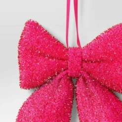 6.5" Christmas Tinsel Bow Ornament Hot Pink - Wondershop™ 5 6.5" Christmas Tinsel Bow Ornament Hot Pink - Wondershop™ -Christmas Supplies Store GUEST 87b9de0e 72ec 4458 ae75 1a681c6083b6