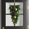 28" Decorated Pine Hanging Christmas Artificial Swag Green/Champagne Gold - Wondershop™ -Christmas Supplies Store GUEST 88f57eb6 c0d1 4c8b 977b 6a9f93128099