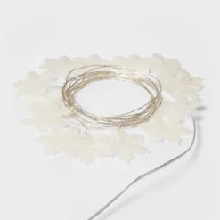 30ct LED Dewdrop With Glittered Snowflakes Christmas Indoor Novelty String Lights Warm White With Silver Wire - Wondershop™ -Christmas Supplies Store GUEST 8b1641c5 dd84 4380 b539 86c28e4152ea