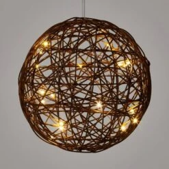 Battery Operated Brown Faux Rattan Sphere Fairy String Lights Warm White With Brown Wire - Wondershop™ -Christmas Supplies Store GUEST 8cbe3eab 45a5 453d 8bb4 2d3f7d4496a8