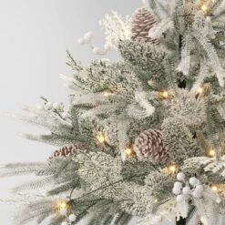 28" Pre-Lit Christmas Mixed Artificial Flocked Greenery With Ground Stake - Wondershop™ -Christmas Supplies Store GUEST 9119ced2 8611 4ed5 abcf d10acb360bd8