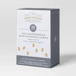 20ct LED Battery Operated Christmas Gingerbread Man Dew Drop Lights Warm White With Silver Wire - Wondershop™ 9 20ct LED Battery Operated Christmas Gingerbread Man Dew Drop Lights Warm White With Silver Wire - Wondershop™ -Christmas Supplies Store GUEST 91616025 64c9 4452 a500 67181dab46f0