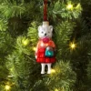 Christmas Glass Dressed White Cat Ornament - Wondershop™