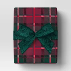 15' Christmas Legacy Luxe Premium Ribbon Dark Green Velvet - Wondershop™