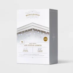 70ct LED Christmas Icicle Lights Cool White With White Wire - Wondershop™ -Christmas Supplies Store GUEST 977853e4 a029 4f1b 84ad 140a6c9b00fc