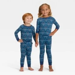Toddler Hanukkah Ribbed Long Sleeve Shirt And Pants Holiday Matching Family Pajama Set - Wondershop™ Blue -Christmas Supplies Store GUEST 99821d0a aeb0 40c8 bfd4 4bc023c61c34