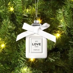 Christmas Glass White Perfume Ornament - Wondershop™