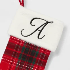 20" Plaid Monogram Christmas Holiday Stocking With Faux Fur Cuff Red/Green/White - Wondershop™ 23 20" Plaid Monogram Christmas Holiday Stocking With Faux Fur Cuff Red/Green/White - Wondershop™ -Christmas Supplies Store GUEST 9dbcd398 48b8 4664 9a01 953f5549c6bb