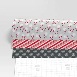 30" 3pk 180 Sq Ft Christmas Wrap Pack Snowman/Candy Stripes/Snowflakes - Wondershop™ -Christmas Supplies Store GUEST 9de73e26 ab01 425f 9724 9a8ec1fe3a12
