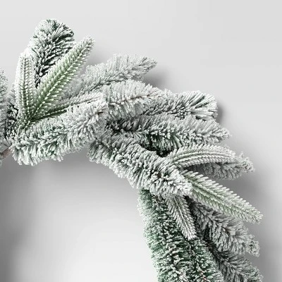 20" Flocked Pine Artificial Christmas Wreath - Wondershop™ 4 20" Flocked Pine Artificial Christmas Wreath - Wondershop™ - Image 2