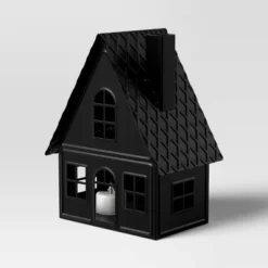 9" Lit Metal House Christmas Village Building - Wondershop™ Black: Battery-Powered Indoor Decorative Object -Christmas Supplies Store GUEST 9ea9e8ee df36 47a0 a7de 999c79479554