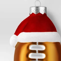 Christmas Glass Football With Santa Hat Ornament - Wondershop™ -Christmas Supplies Store GUEST a30bccba a93d 43f3 aef3 bc8dc7895cc4