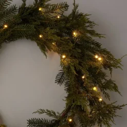 28" Pre-lit Mixed Greenery Artificial Christmas Wreath LED Warm White Lights - Wondershop™ -Christmas Supplies Store GUEST a4c79b66 ab82 4097 b0d6 3a56a1f6eac1