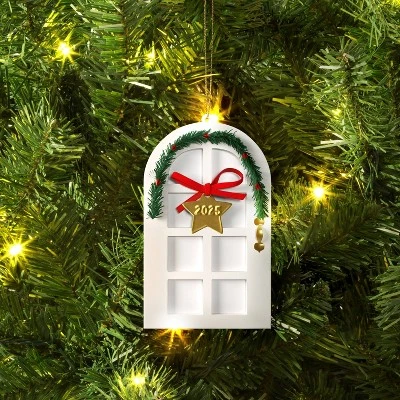 Christmas Wood Door Ornament White - Wondershop™ 3 Christmas Wood Door Ornament White - Wondershop™