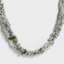 30ct LED Dewdrop With Flocked Greenery Christmas Indoor Novelty String Lights Warm White With Silver Wire - Wondershop™ -Christmas Supplies Store GUEST a7cd786e ac49 4828 a61d 6f6e6eac73ec