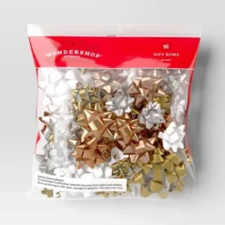 40ct Christmas Bow Bag Gold/White/Silver - Wondershop™ -Christmas Supplies Store GUEST a97e04b0 bc2b 4d00 883e 57a24fcf86e6