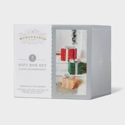 3pc Incandescent Tinsel Gift Box Christmas Novelty Sculpture Light Clear - Wondershop™ -Christmas Supplies Store GUEST abbfd9ee 9dbe 46ba b9fb 23a7ed5cab5a