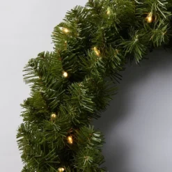 20" Pre-lit Pine Artificial Christmas Wreath Clear Lights - Wondershop™ -Christmas Supplies Store GUEST abf50c97 a825 49f9 a989 b27a25602014