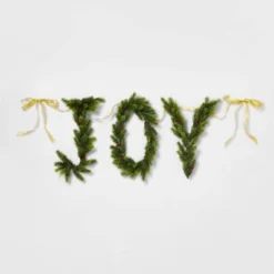 6' Pre-Lit Battery Operated Mixed Greenery 'Joy' Garland With Gold Ribbon - Wondershop™ 7 6' Pre-Lit Battery Operated Mixed Greenery 'Joy' Garland With Gold Ribbon - Wondershop™ -Christmas Supplies Store GUEST ae7a8073 1f16 4983 9adf b5f4ddbd6974