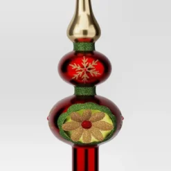 Christmas Plastic Finial Tree Topper Red/Green - Wondershop™ -Christmas Supplies Store GUEST b21a261b 8df2 49d2 902b 71aac274f9db