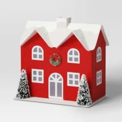 12pc Battery Operated Glittered Paper Christmas Village Set With Bottle Brush Trees And Snowmen - Wondershop™ White/Pink/Blue -Christmas Supplies Store GUEST b70eec71 18da 47d8 a8ef f12e5b08b32c