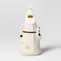 22.5" Fabric Santa Sculpture With Bell Wreath - Wondershop™ White -Christmas Supplies Store GUEST b9db5333 d432 44a4 9a7c db3b99df3391