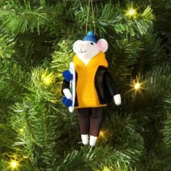 Christmas Felted Wool Skateboarder Mouse Ornament - Wondershop™