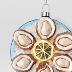 4" Christmas Glass Oyster Ornament Blue Plate - Wondershop™ -Christmas Supplies Store GUEST bbc89491 9514 4cb2 987b 3af69eb560fa