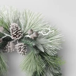 28" Flocked Cedar With Pinecones Artificial Christmas Wreath Green/White - Wondershop™ -Christmas Supplies Store GUEST bc0ac9d7 f8e5 436e 8fe3 7ce981e2bc73