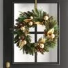 28" Mixed Greenery With Berries And Ornaments Artificial Christmas Wreath Green/Gold - Wondershop™ -Christmas Supplies Store GUEST bc6984cd 0896 4bd8 8e9d 882756dae1bc