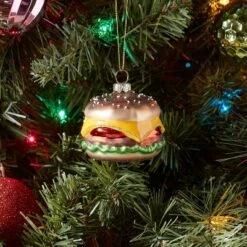 Glass Cheeseburger Christmas Tree Ornament - Wondershop™