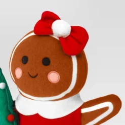 17.25" Fabric Gingerbread Woman Holding Tree Decorative Sculpture - Wondershop™ Brown -Christmas Supplies Store GUEST bfe1ba8b ddbd 4326 8e49 771224a7500c