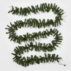 18' Pre-Lit Artificial Pine Bough Christmas Garland Green With Clear Lights - Wondershop™ -Christmas Supplies Store GUEST c42697e3 1455 4b9d b92e ee38929ab20a