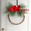 22" Christmas Unlit Asymmetrical Red Poinsettia Wreath - Wondershop™ -Christmas Supplies Store GUEST c4e1caef 1450 494a 87c0 4d805703b1f9