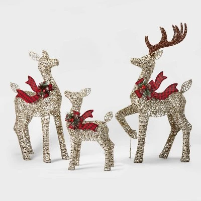 3pk Deer Family Christmas Novelty Sculpture Light - Wondershop™ 3 3pk Deer Family Christmas Novelty Sculpture Light - Wondershop™