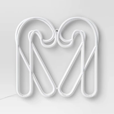 LED Animated Christmas Neon Candy Canes Forming Heart Hangable Sign White/Red - Wondershop™ 5 LED Animated Christmas Neon Candy Canes Forming Heart Hangable Sign White/Red - Wondershop™ - Image 3