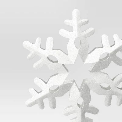 14" Metal Snowflake Christmas Tree Topper White - Wondershop™: Traditional Indoor Decor: Traditional Indoor Decor 4 14" Metal Snowflake Christmas Tree Topper White - Wondershop™: Traditional Indoor Decor: Traditional Indoor Decor - Image 2