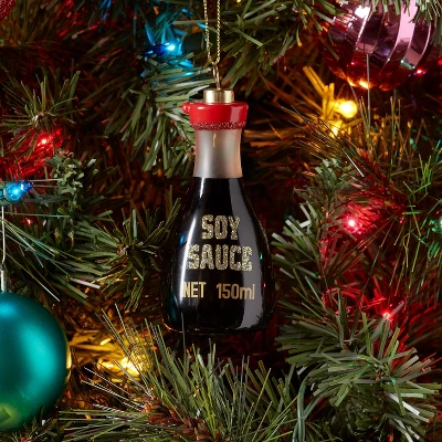 Glass Soy Sauce Bottle Christmas Tree Ornament - Wondershop™ 3 Glass Soy Sauce Bottle Christmas Tree Ornament - Wondershop™