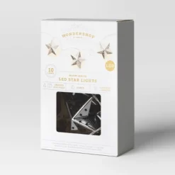 10ct LED Battery Operated Silver Star Christmas Novelty String Lights Warm White - Wondershop™ -Christmas Supplies Store GUEST cdeea9b1 2a93 4279 919a d8f8bd33f403