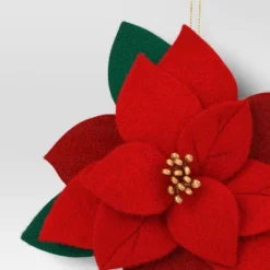 Christmas Fabric Poinsettia Ornament - Wondershop™ -Christmas Supplies Store GUEST d0229bd6 2946 4e94 a2a0 b9ebf51cc121
