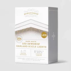 164ct LED High Density Dewdrop Garland Christmas Icicle Lights Warm White With Copper Wire - Wondershop™ -Christmas Supplies Store GUEST d12ae083 e551 4559 bb3c 9ad1bbd1df04