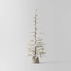 Pre-lit Flocked Balsam Fir Artificial Christmas Tree With Basket Base Warm White LED Lights - Wondershop™ -Christmas Supplies Store GUEST d4219e56 fff0 41b0 819c 2e1b4e0aa10b