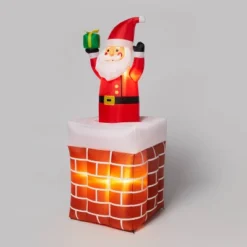 6' LED Animated Santa In Chimney Christmas Inflatable Decoration Red - Wondershop™: Festive Yard Display, Easy Setup -Christmas Supplies Store GUEST d5aa3b18 e02e 4f0d 8570 5352cc6a2166
